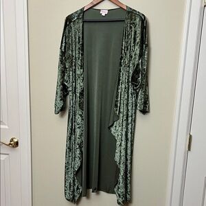 Elegant Green Velvet Kimono shawl